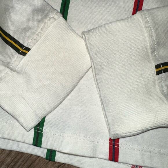 Guess Men’s Embroidered Spell Out Striped Long Sleeve T-Shirt Size Small - Picture 12 of 12